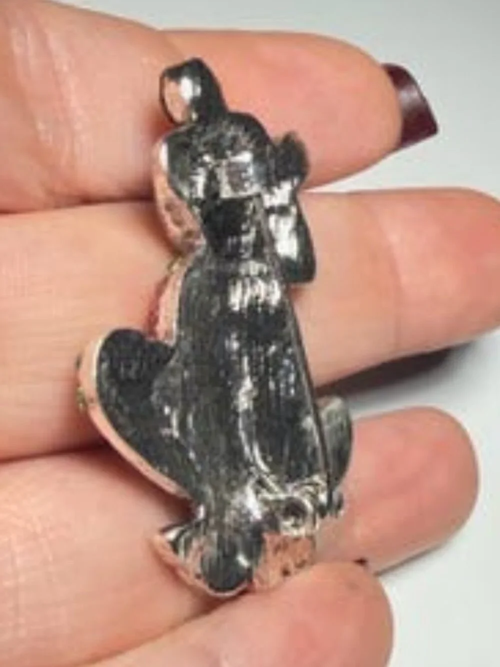 Colorful Rhinestone Frog Brooch Silver Tone Animal Pin